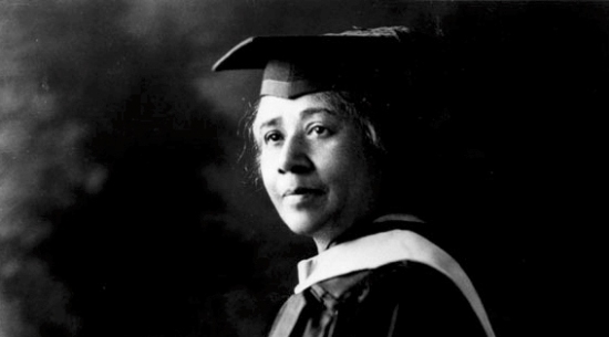 black and white historical photo of Dr. Ann Julia Cooper